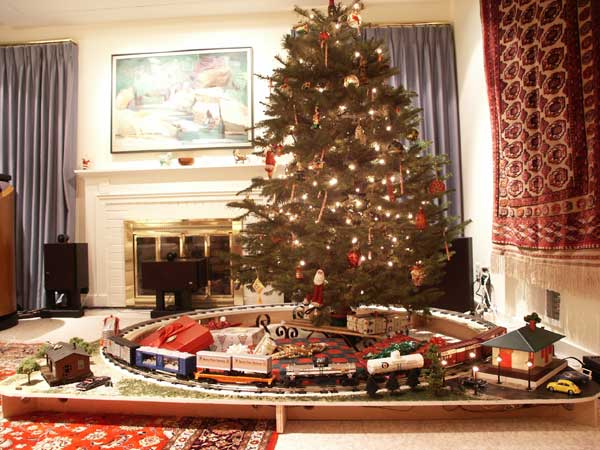 train for bottom of christmas tree